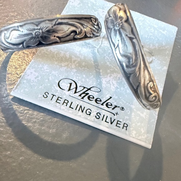 Sterling Silver Women's Hoop Earrings - Picture 3 of 4